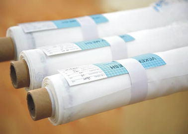 Tissu de boulonnage blanc de polyester de couleur, matériel de maille d'impression d'écran de tension élevée